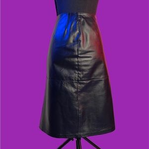 Vintage Nygard Leather Pencil Skirt, Flawless, Size 8